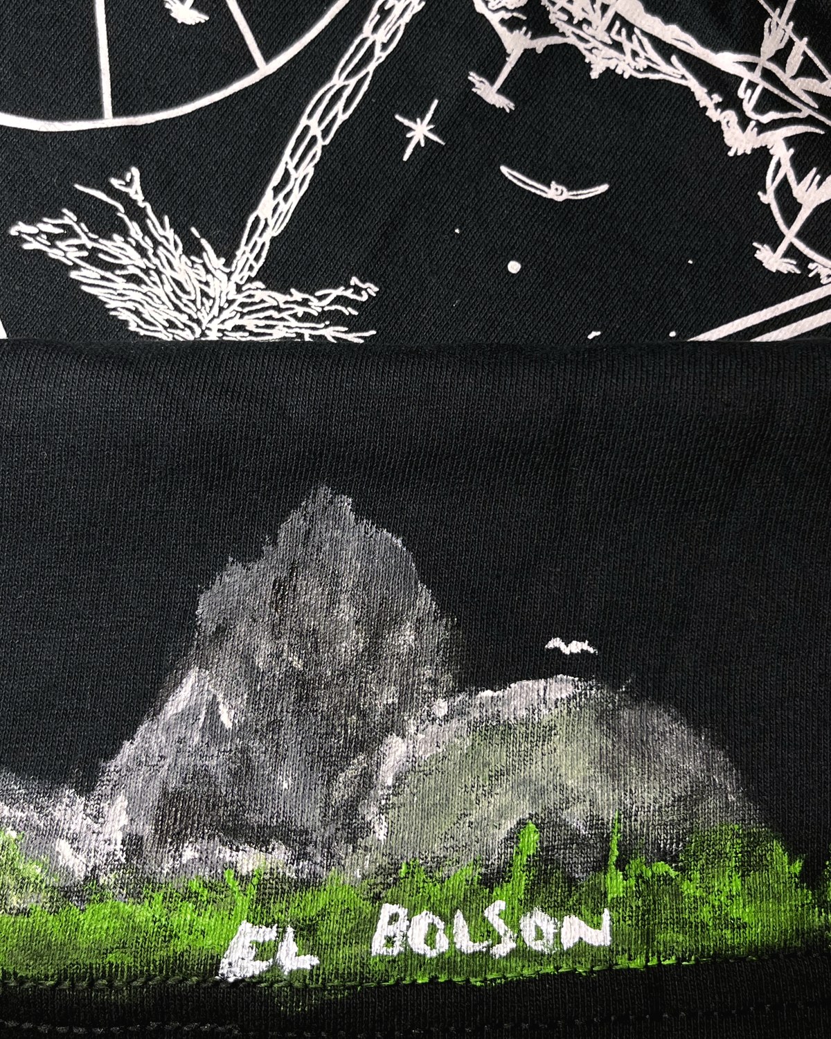 Detalle pintado a mano, El Bolsón